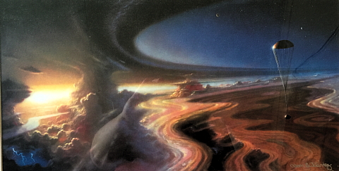 Framed print "Jupiter Probe Landing" by Alan Gutierrez