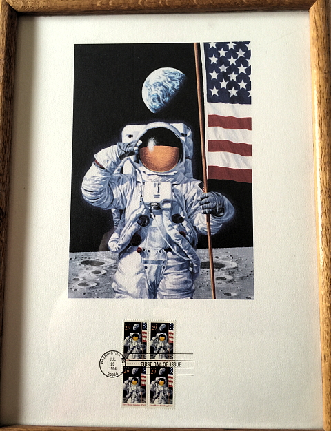Framed print "Moon Landing souvenir print"