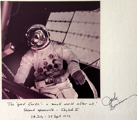 Framed photo "Astronaut Skylab - Autographed"